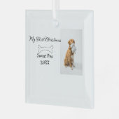 Ornement En Verre Nom de ma première photo d'animal de compagnie de (Avant gauche)