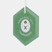 Ornement En Verre Nom Hexagon de Corée du Sud (Avant gauche)