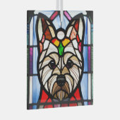 Ornement En Verre Norwich Terrier "Verre tendu" (Avant droite)