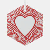 Ornement En Verre Notes cardiaques Scribbleprint (Recto)