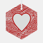 Ornement En Verre Notes cardiaques Scribbleprint (Verso)