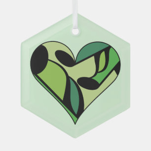 Ornement En Verre Notes musicales Coeur