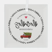 Ornement En Verre Notre 1er Noël En Tant Que Monsieur. & Mme (Verso)