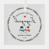 Ornement En Verre Notre 1er Noël Engagé (Verso)