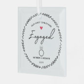 Ornement En Verre Notre 1er Noël Engagé (Avant gauche)