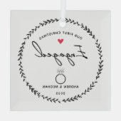 Ornement En Verre Notre 1er Noël Engagé (Verso)