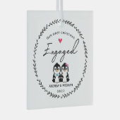 Ornement En Verre Notre 1er Noël Pingouin engagé (Avant droite)