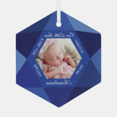 Ornement En Verre Notre petit bijou Septembre Birthstone Baby Birth (Verso)