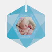 Ornement En Verre Notre Petit Jeu Décembre Pierre d'Anniversaire Éta (Verso)