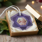 Ornement En Verre Notre Petit Jeu Février Birthstone Baby Birth Stat