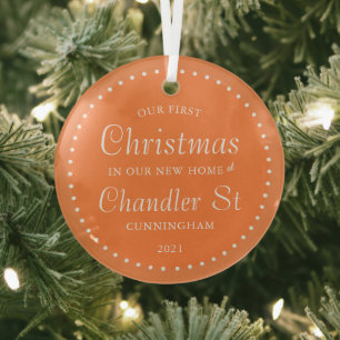 Ornement En Verre Notre premier Noël dans notre nouvelle maison Simp
