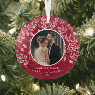 Ornement En Verre Notre première photo de Noël