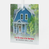 Ornement En Verre Nouvelle Maison Photo Premier Noël (Avant gauche)