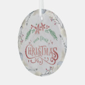 Ornement En Verre Or, cadre floral Noël Marié (Avant gauche)