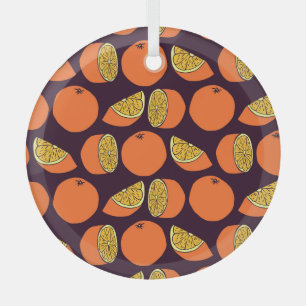 Ornement En Verre Oranges sans couture motif, texture vintage.