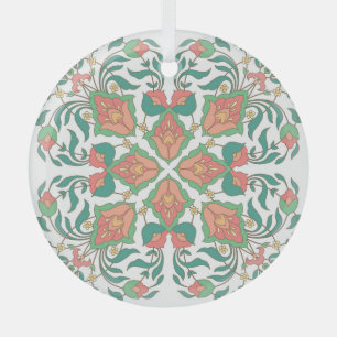 Ornement En Verre Oriental Floral Vintage Design