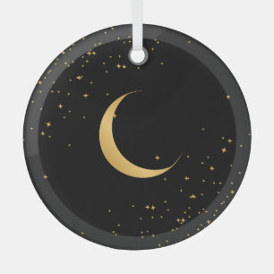 Ornement En Verre Ornement du cercle de verre de lune