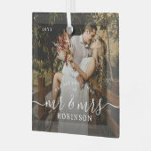 Ornement En Verre Our 1st Christmas' Newlyweds Photo Keepsake (Avant gauche)