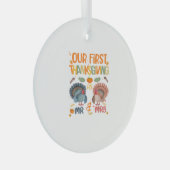 Ornement En Verre Our First Thanksgiving M. et Mme Couple Married 2 (Avant droite)