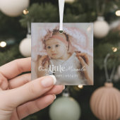 Ornement En Verre Our Little Miracle Newborn Baby Photo Keepsake