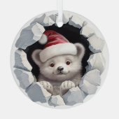 Ornement En Verre Ours polaire de Noël (Verso)