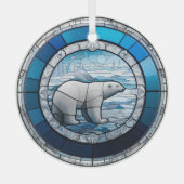Ornement En Verre Ours polaire en verre tendu (Recto)