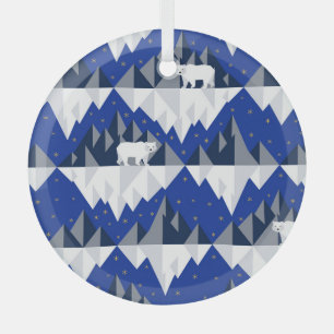 Ornement En Verre Ours polaire sur Iceberg Motif sans couture.