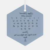 Ornement En Verre Pagode bleu foncé Arbre de Noël Retraite (Verso)