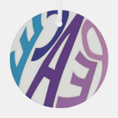 ORNEMENT EN VERRE PAIX (Verso)