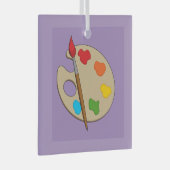 Ornement En Verre Palette Artiste avec pinceau (Avant droite)