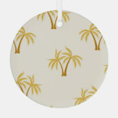 Ornement En Verre Palmiers d'or : Textile Tropical. (Verso)