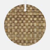 Ornement En Verre Panier d'artisanat Texture sans couture (Verso)