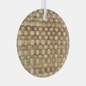 Ornement En Verre Panier d'artisanat Texture sans couture (Avant droite)