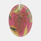 Ornement En Verre Papier peint Art déco doré (Avant gauche)
