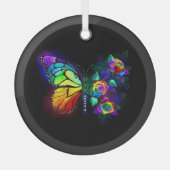 Ornement En Verre Papillon arc-en-ciel (Recto)