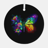 Ornement En Verre Papillon arc-en-ciel (Verso)
