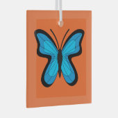 Ornement En Verre Papillon bleu (Avant droite)
