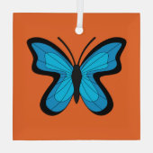 Ornement En Verre Papillon bleu (Verso)