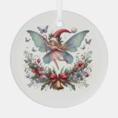 Ornement En Verre Papillon de Noël (Verso)