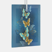 Ornement En Verre Papillons d'or (Avant droite)