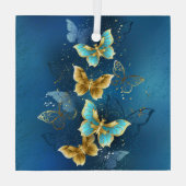 Ornement En Verre Papillons d'or (Verso)