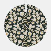 Ornement En Verre Papillons & Fleurs : Motif d'été Doodle. (Verso)