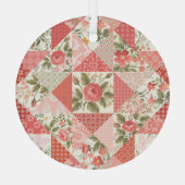 Ornement En Verre Papillons rose Patchwork sans couture (Verso)