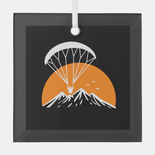 Ornement En Verre Paramotorisation Vintage rétro (Recto)
