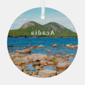 Ornement En Verre Parc national de l'Acadie Jordan Pond (Verso)