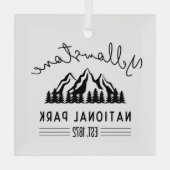 Ornement En Verre Parc national de Yellowstone Randonnée Camping (Verso)