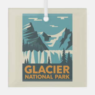 Ornement En Verre Parc national du Glacier vintage