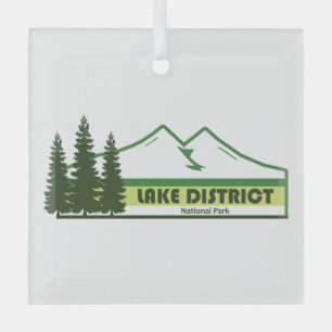 Ornement En Verre Parc national du Lake District bandes vertes