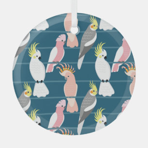 Ornement En Verre Parrots de dessin : Motif mignon