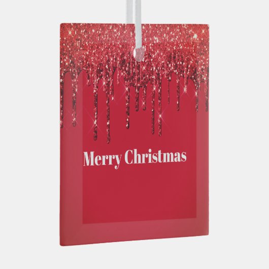 Ornement En Verre Parties scintillant de Noël Joyeux Noël (Avant droite)